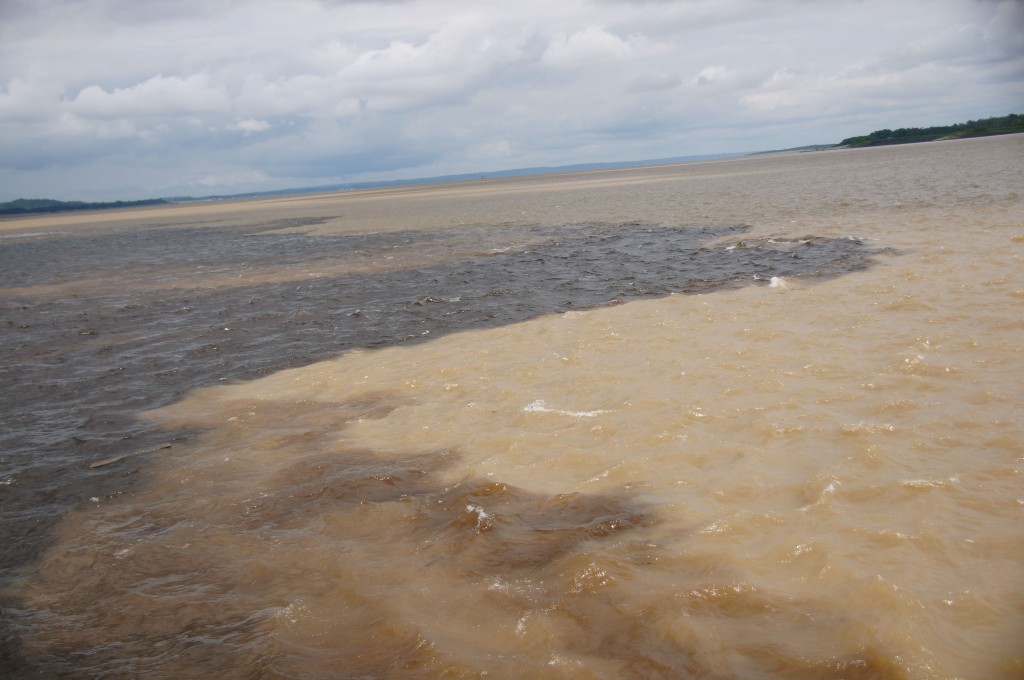 Слияние двух рек Риу-Негру и Солимоес