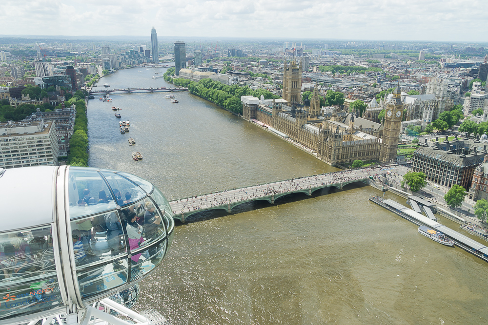 Вид на Лондон с Колеса обозрения