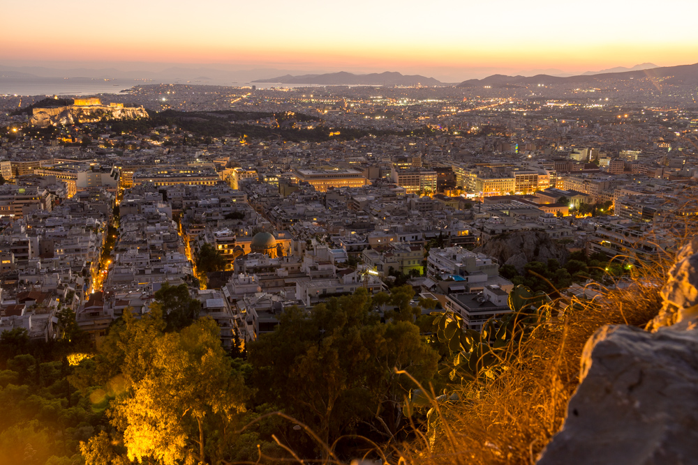 Закат в Афинах